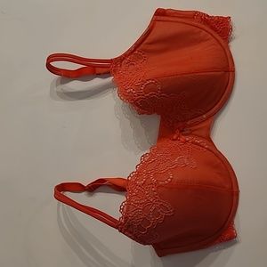 B Tempt'd orange lace bra size 36DD